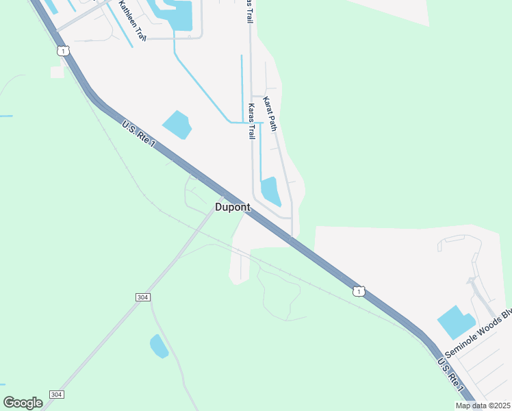 map of restaurants, bars, coffee shops, grocery stores, and more near 21 Karas Trail in Palm Coast