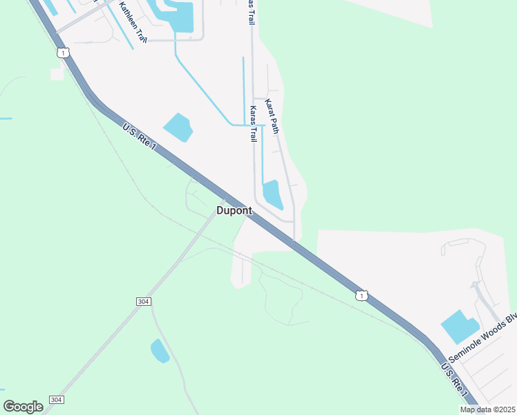 map of restaurants, bars, coffee shops, grocery stores, and more near 21 Karas Trail in Palm Coast