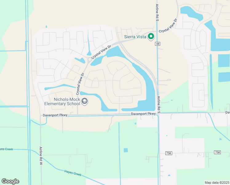 map of restaurants, bars, coffee shops, grocery stores, and more near 2097 Davenport Parkway in Rosharon