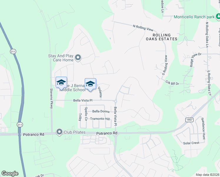 map of restaurants, bars, coffee shops, grocery stores, and more near 510 Lucrezia in San Antonio