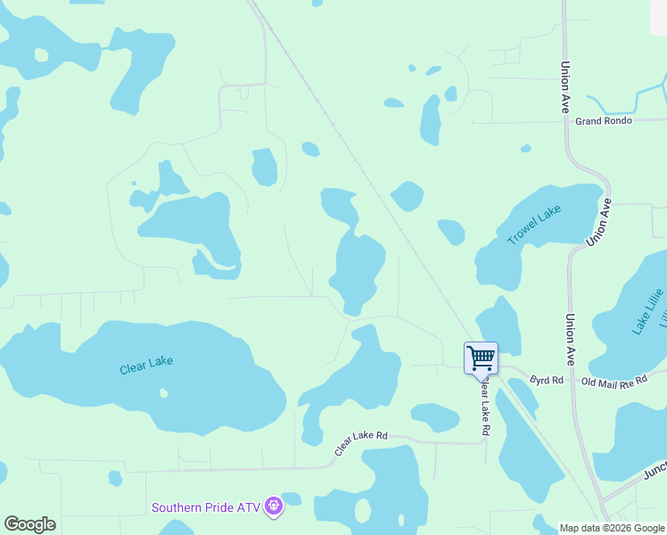 map of restaurants, bars, coffee shops, grocery stores, and more near 282 Byrd Road in Crescent City