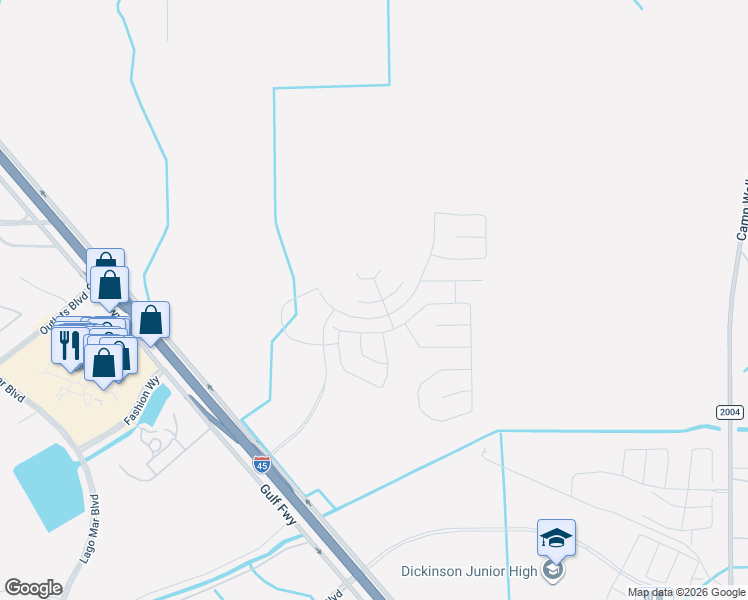 map of restaurants, bars, coffee shops, grocery stores, and more near 3310 Gulf Freeway in Texas City
