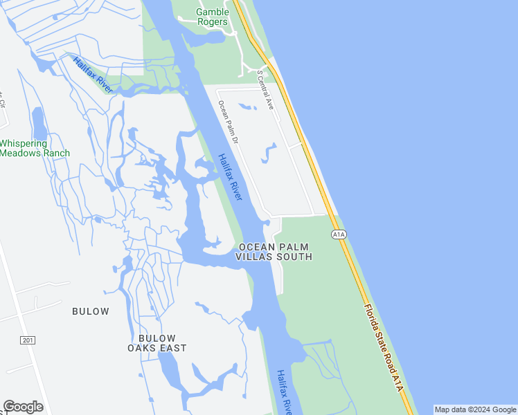 map of restaurants, bars, coffee shops, grocery stores, and more near 19 Ocean Palm Villa North in Flagler Beach