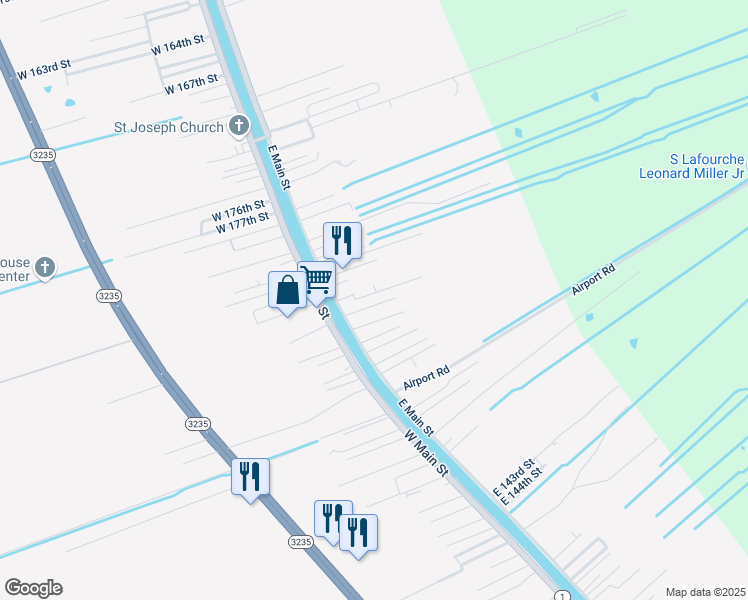 map of restaurants, bars, coffee shops, grocery stores, and more near 113 East 134th Street in Galliano