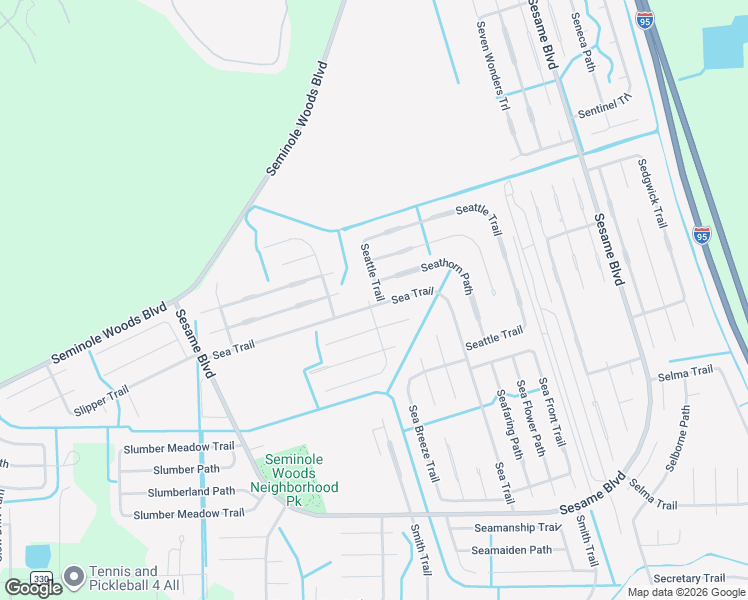 map of restaurants, bars, coffee shops, grocery stores, and more near 1 Seattle Trail in Palm Coast