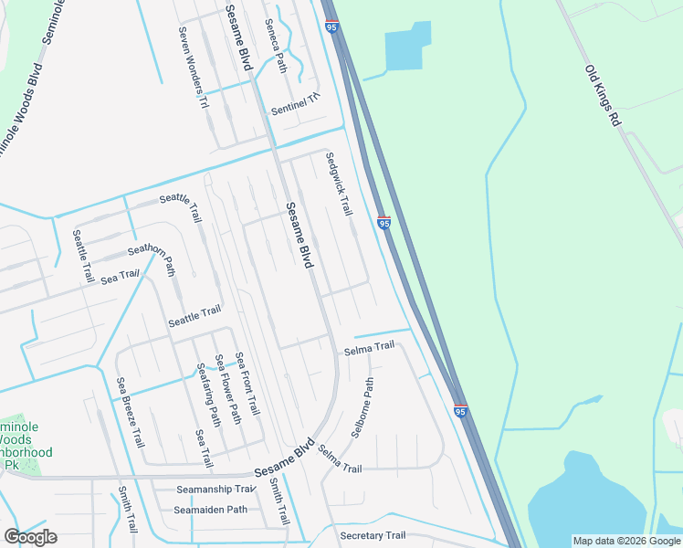 map of restaurants, bars, coffee shops, grocery stores, and more near 5 Sedgefield Path South in Palm Coast