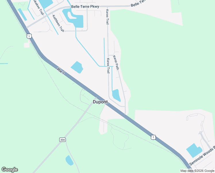map of restaurants, bars, coffee shops, grocery stores, and more near 31 Karas Trail in Palm Coast