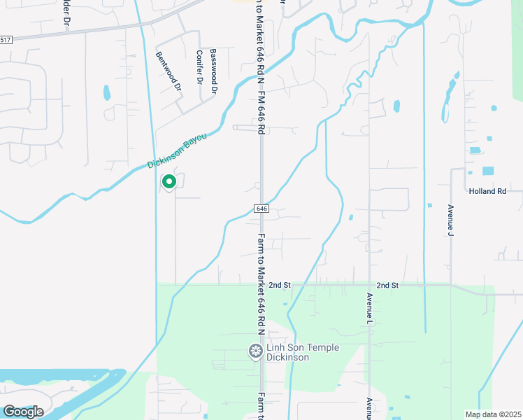 map of restaurants, bars, coffee shops, grocery stores, and more near Farm to Market 646 Road North in Santa Fe