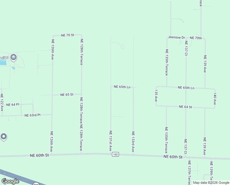 map of restaurants, bars, coffee shops, grocery stores, and more near 6531 Northeast 131st Avenue in Williston
