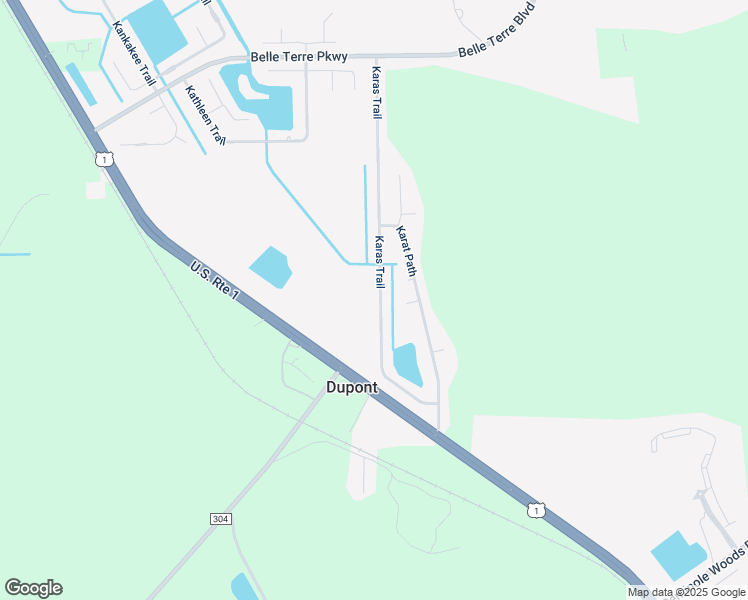 map of restaurants, bars, coffee shops, grocery stores, and more near 43 Karas Trail in Palm Coast