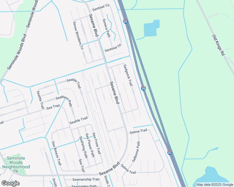 map of restaurants, bars, coffee shops, grocery stores, and more near 28 Sederholm Path in Palm Coast