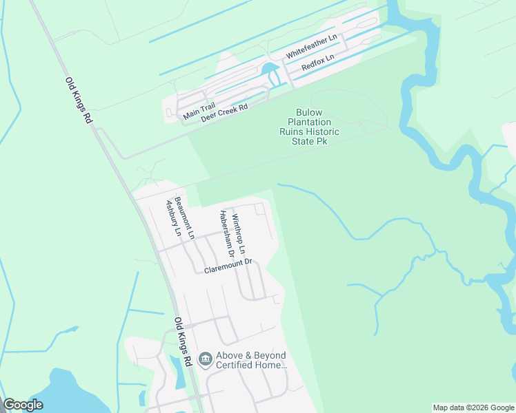 map of restaurants, bars, coffee shops, grocery stores, and more near 26-30 Galemount Drive in Flagler Beach