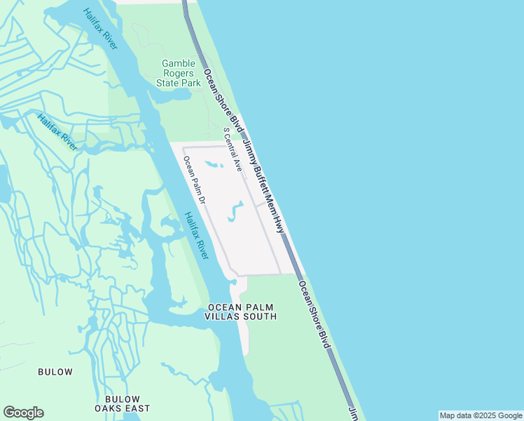 map of restaurants, bars, coffee shops, grocery stores, and more near 3600 South Oceanshore Boulevard in Flagler Beach
