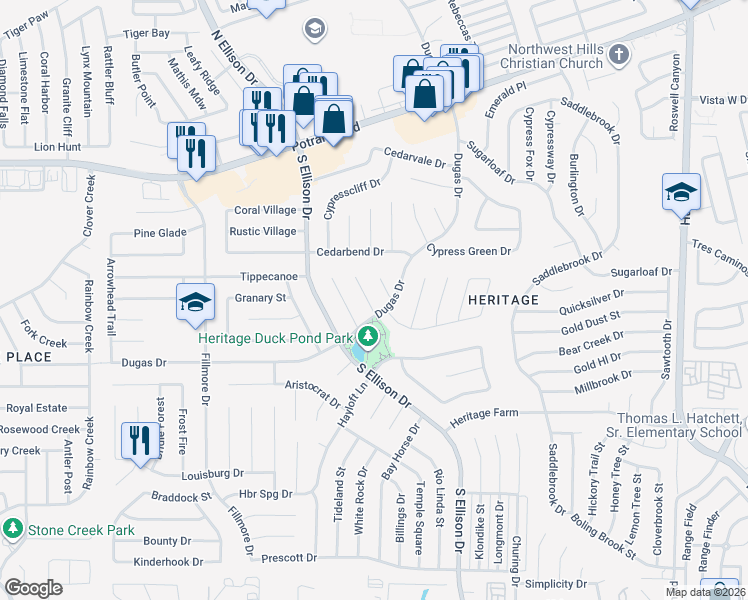 map of restaurants, bars, coffee shops, grocery stores, and more near in San Antonio