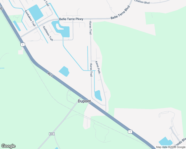 map of restaurants, bars, coffee shops, grocery stores, and more near 43 Karas Trail in Palm Coast