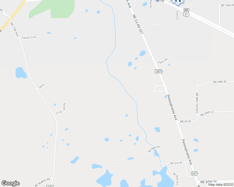 map of restaurants, bars, coffee shops, grocery stores, and more near 8350 Northeast 67 Place in Bronson