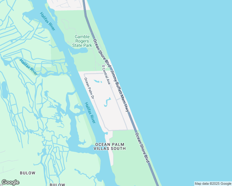 map of restaurants, bars, coffee shops, grocery stores, and more near 3580 South Oceanshore Boulevard in Flagler Beach