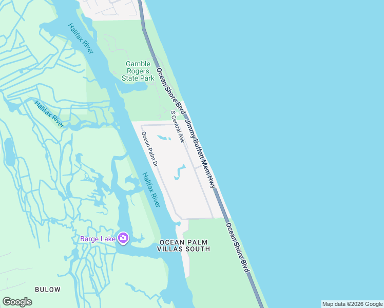 map of restaurants, bars, coffee shops, grocery stores, and more near 3580 South Oceanshore Boulevard in Flagler Beach
