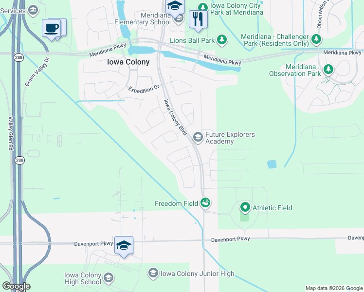 map of restaurants, bars, coffee shops, grocery stores, and more near 3719 Handel Drive in Arcola