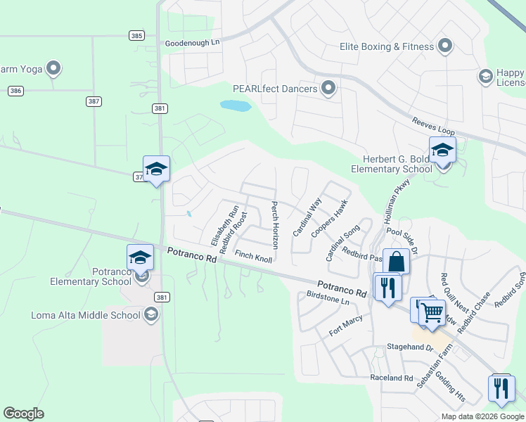 map of restaurants, bars, coffee shops, grocery stores, and more near 149 Quiet Elk in San Antonio