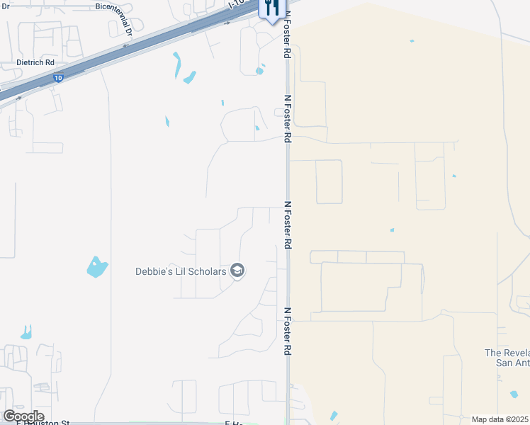 map of restaurants, bars, coffee shops, grocery stores, and more near 827 Laurel Run in San Antonio