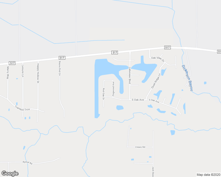 map of restaurants, bars, coffee shops, grocery stores, and more near 310 Dogwood Avenue in Dickinson