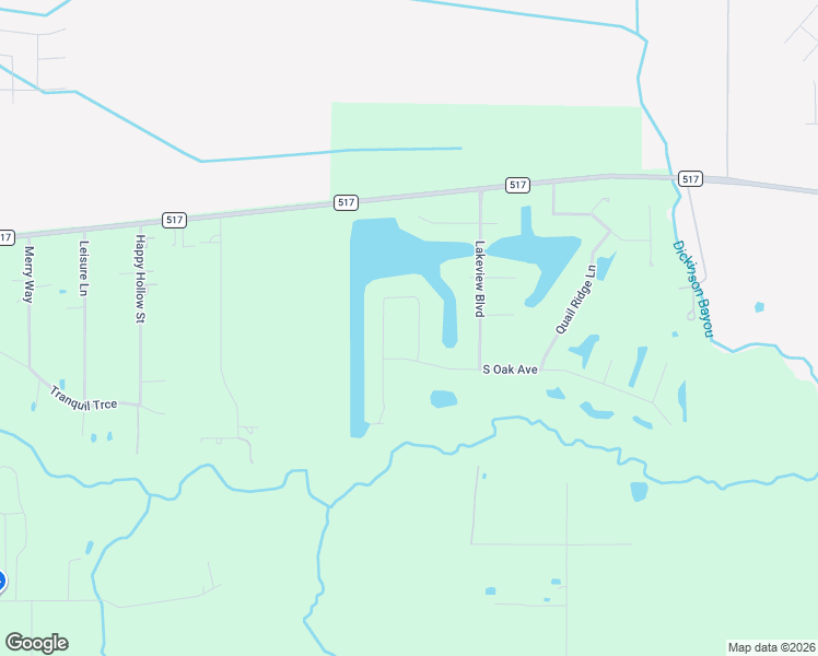 map of restaurants, bars, coffee shops, grocery stores, and more near 310 Dogwood Avenue in Dickinson