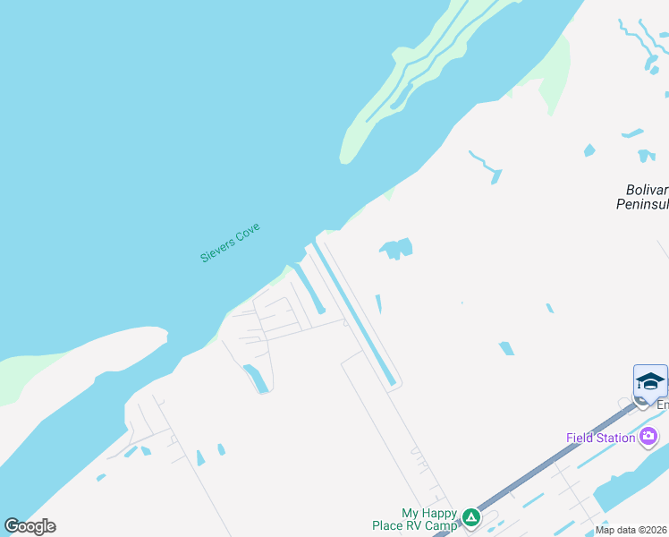 map of restaurants, bars, coffee shops, grocery stores, and more near 1330 Boyt Road in Bolivar Peninsula