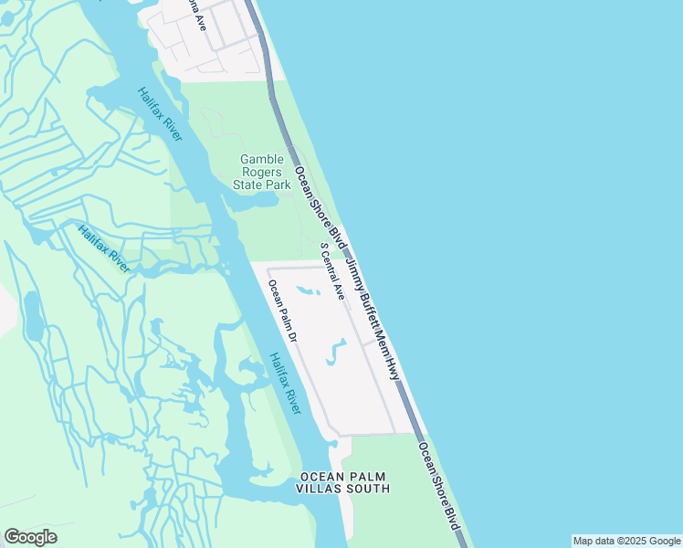 map of restaurants, bars, coffee shops, grocery stores, and more near 3500 South Oceanshore Boulevard in Flagler Beach