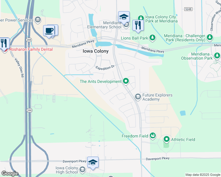 map of restaurants, bars, coffee shops, grocery stores, and more near 3718 Basalt Street in Arcola