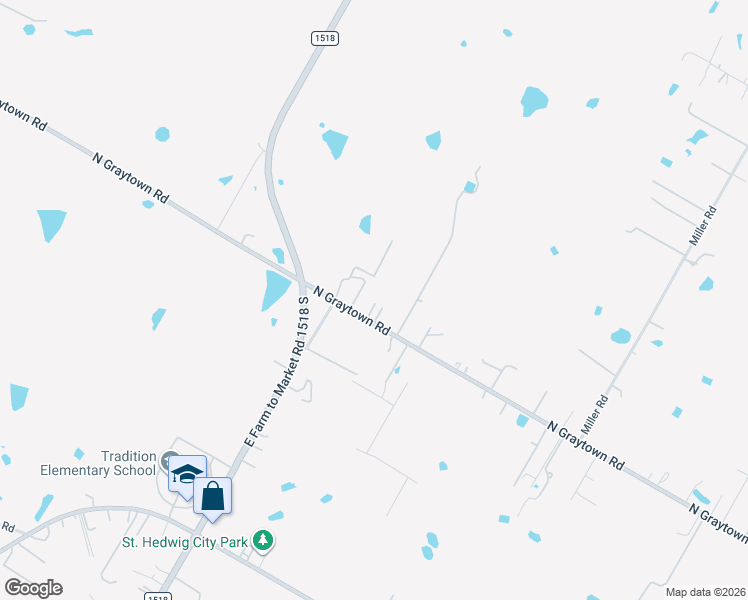 map of restaurants, bars, coffee shops, grocery stores, and more near 906 North Graytown Road in Saint Hedwig