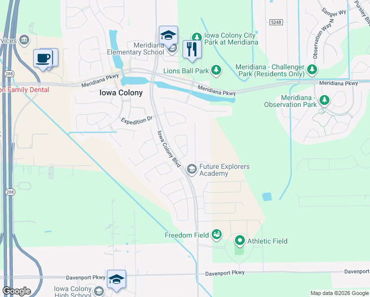 map of restaurants, bars, coffee shops, grocery stores, and more near 3906 Drake Street in Arcola