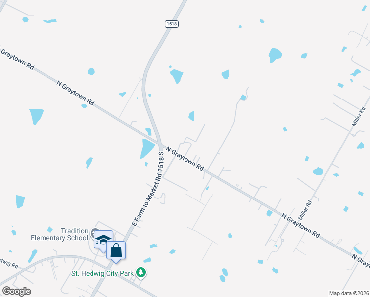 map of restaurants, bars, coffee shops, grocery stores, and more near 906 North Graytown Road in Saint Hedwig