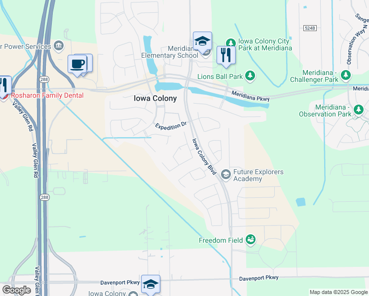 map of restaurants, bars, coffee shops, grocery stores, and more near 3718 Basalt Street in Arcola