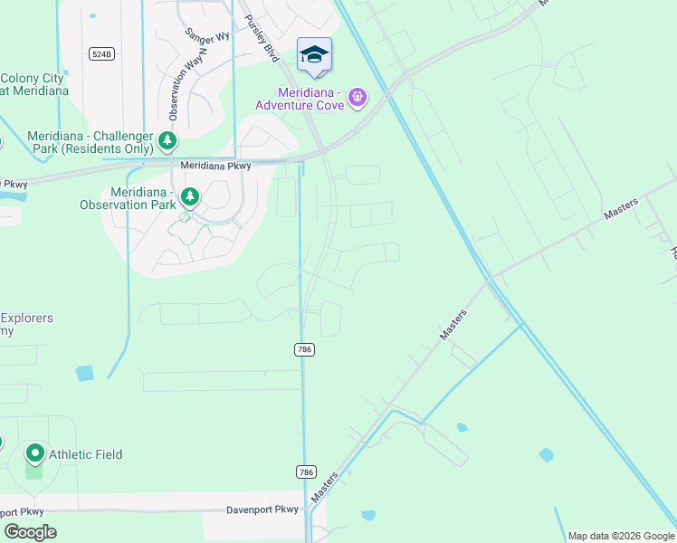map of restaurants, bars, coffee shops, grocery stores, and more near 10686 County Road 786 in Rosharon