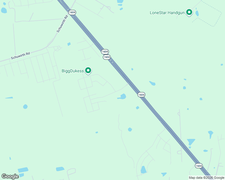 map of restaurants, bars, coffee shops, grocery stores, and more near 10881 Texas 1604 Loop in Adkins