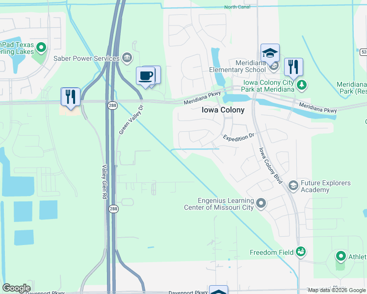 map of restaurants, bars, coffee shops, grocery stores, and more near 10127 Blythe Street in Arcola