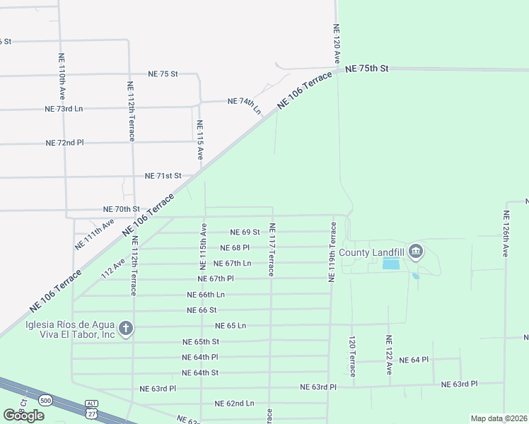 map of restaurants, bars, coffee shops, grocery stores, and more near Northeast 69th Lane in Williston