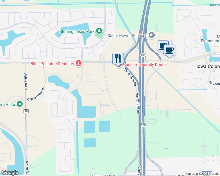 map of restaurants, bars, coffee shops, grocery stores, and more near Karsten Blvd in Arcola