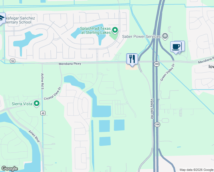 map of restaurants, bars, coffee shops, grocery stores, and more near 2617 Matterhorn Mist Dr in Arcola