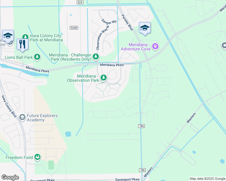 map of restaurants, bars, coffee shops, grocery stores, and more near 4826 Snell Way in Rosharon