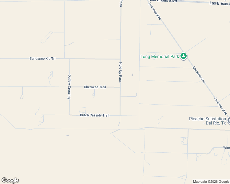 map of restaurants, bars, coffee shops, grocery stores, and more near 63 Cherokee Trail in Del Rio