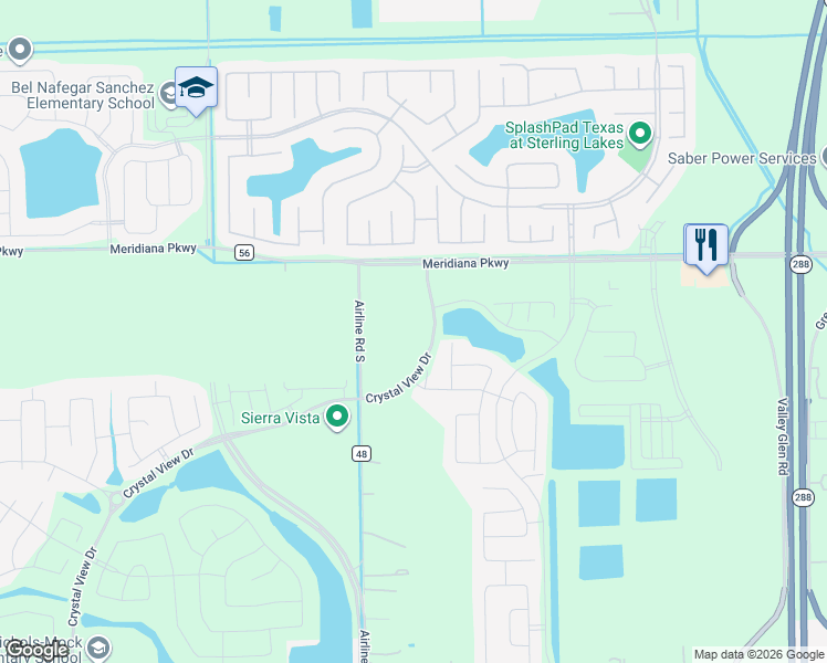 map of restaurants, bars, coffee shops, grocery stores, and more near 10311 County Road 48 in Rosharon