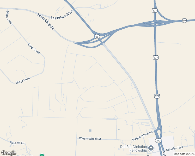 map of restaurants, bars, coffee shops, grocery stores, and more near 5547 U.S. 90 in Del Rio