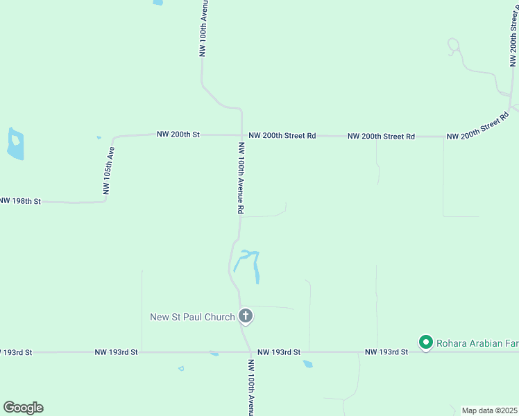 map of restaurants, bars, coffee shops, grocery stores, and more near 19751 Northwest 100th Avenue Road in Micanopy