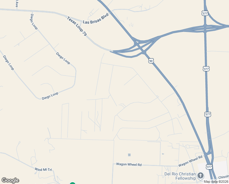 map of restaurants, bars, coffee shops, grocery stores, and more near 78 North Line Road in Del Rio