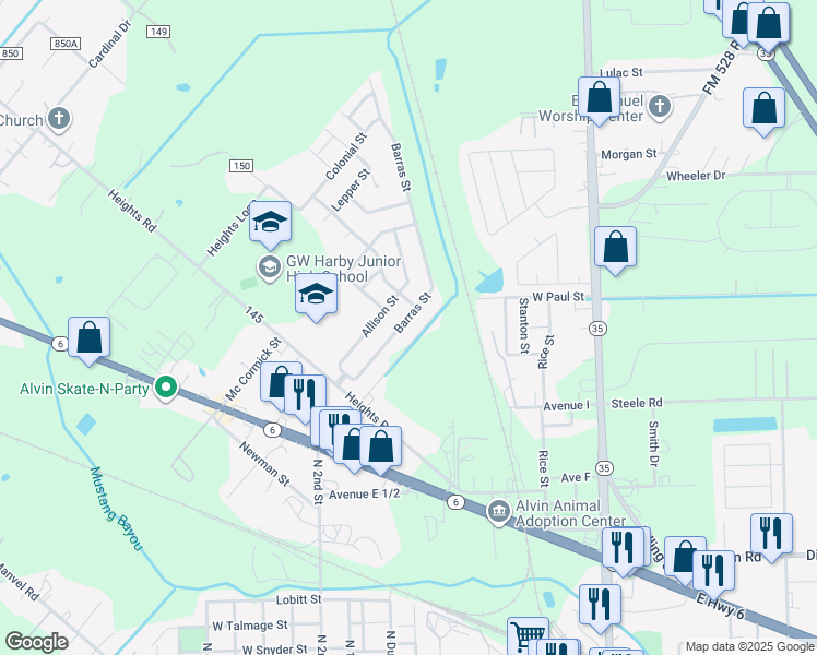 1434 Barras Street, Alvin TX Walk Score