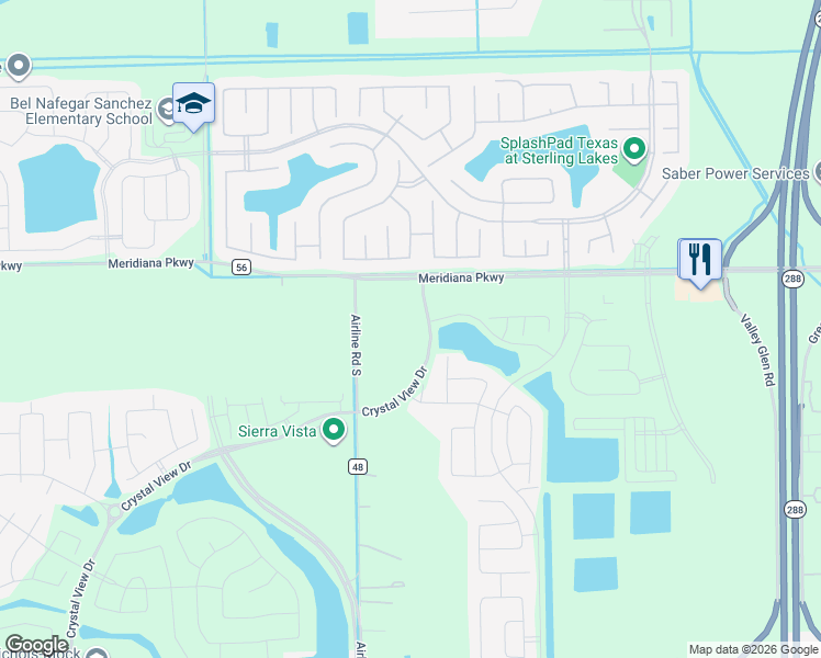 map of restaurants, bars, coffee shops, grocery stores, and more near 2238 Sterling Oaks Drive in Rosharon