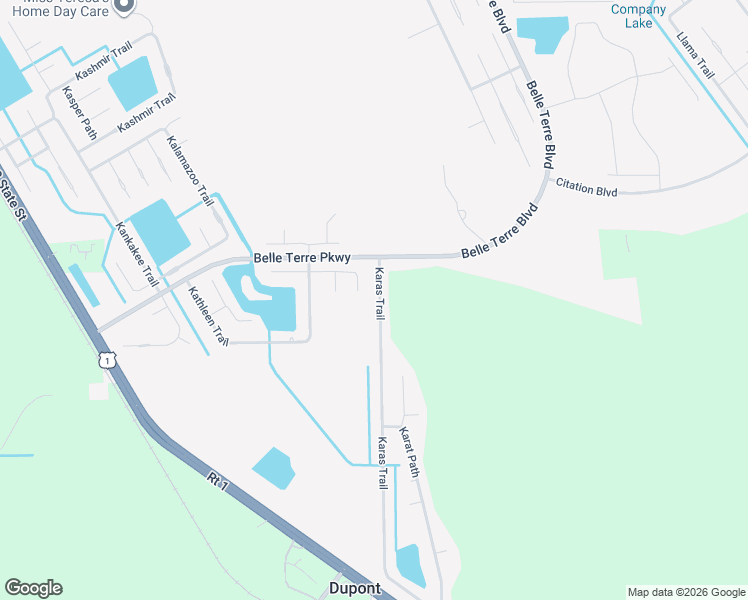 map of restaurants, bars, coffee shops, grocery stores, and more near 105 Karas Trail in Palm Coast