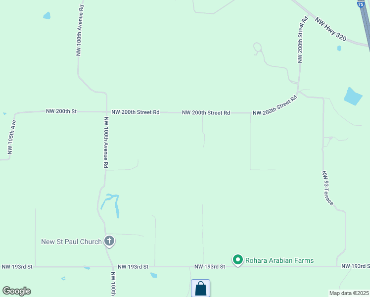 map of restaurants, bars, coffee shops, grocery stores, and more near 9510 Northwest 200th Street Road in Micanopy